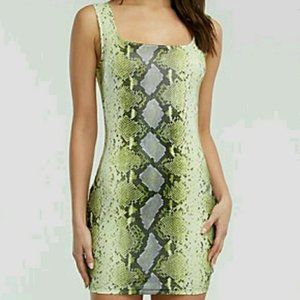 CHARLOTTE RUSSE SANKE SKIN BODYCON DRESS